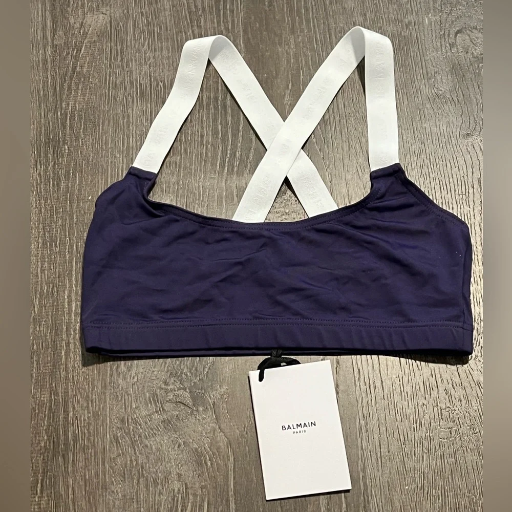BALMAIN**Purple Sportsbra**F 36; US 4 $295 - Picture 2 of 4